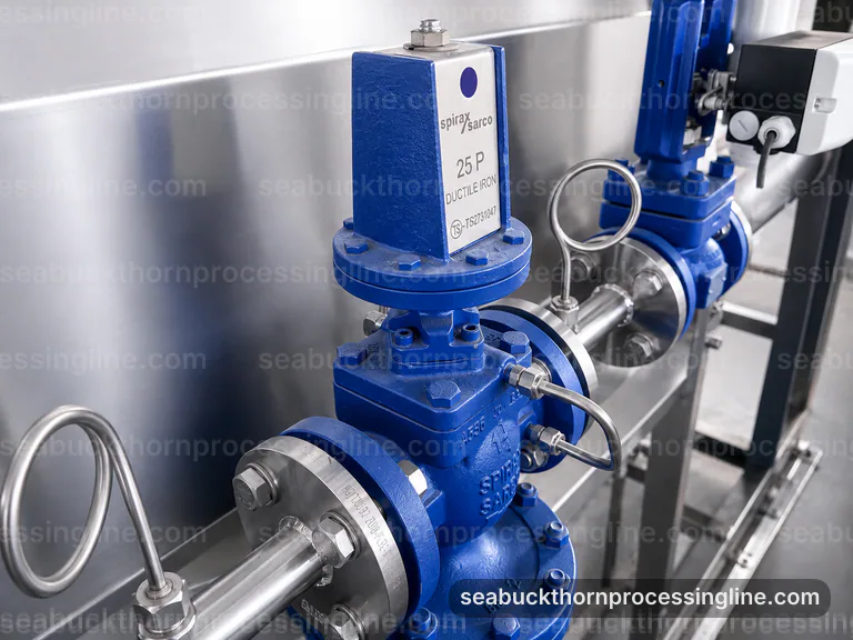 industrial sea buckthorn juice line, common buyer questions: oil tolerant berry separator connection view