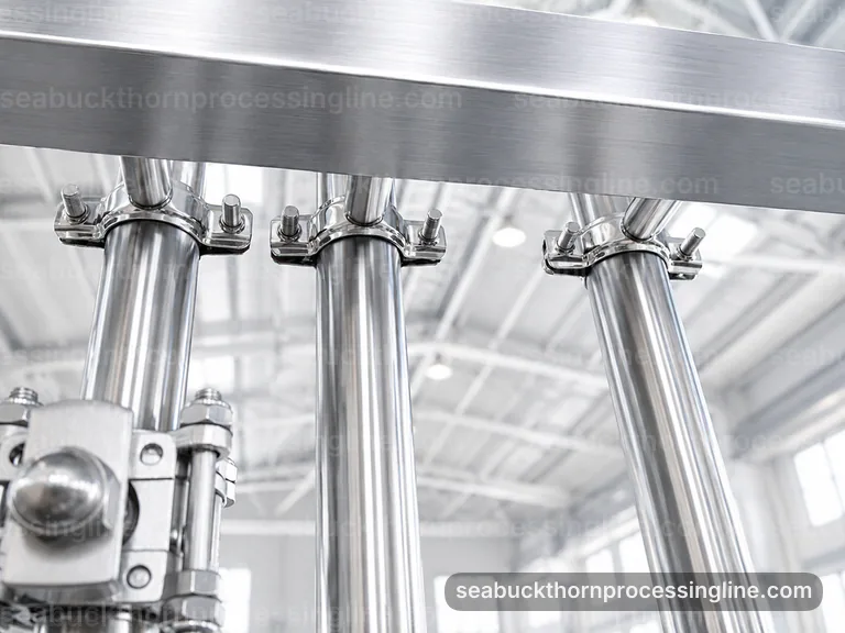 industrial sea buckthorn juice line, configuration options: oil tolerant berry separator connection view