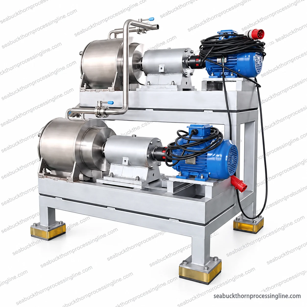 Two drives on the combined pulping and finishing machine